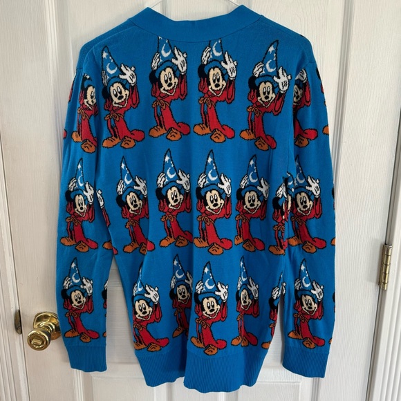 Disney 80th Anniversary Fantasia Sorcerer Mickey Button Cardigan Unisex M Rare - Picture 6 of 7